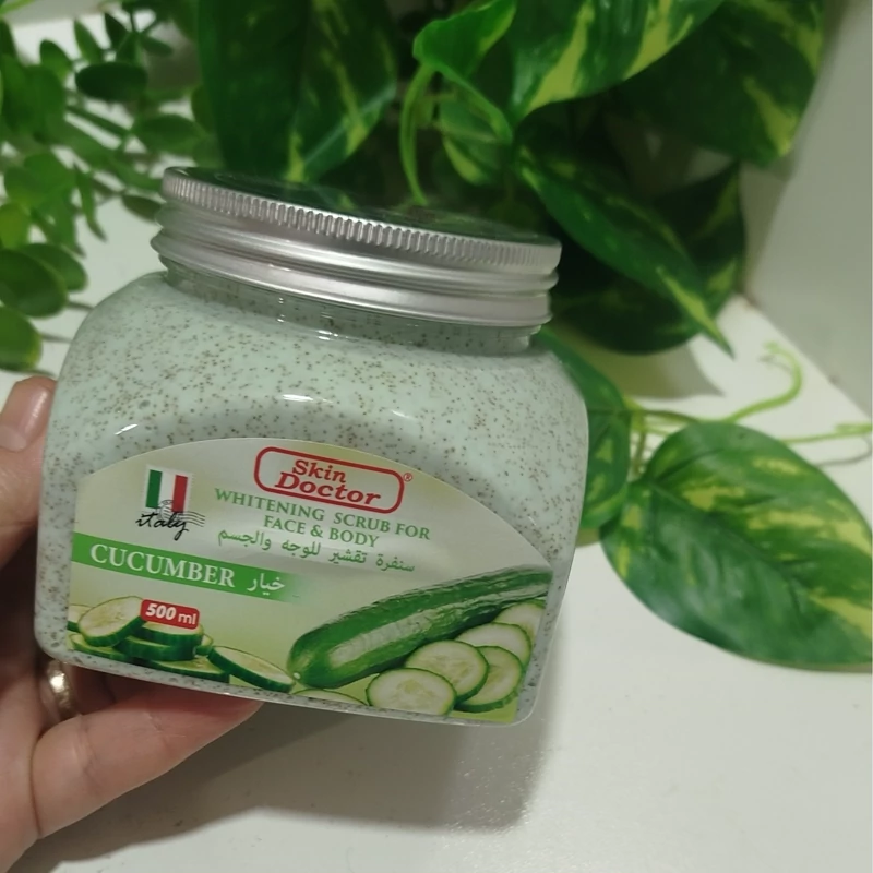 اسکراب شنی صورت و بدن خیار سبز