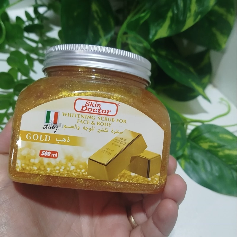 اسکراب شنی صورت و بدن طلا