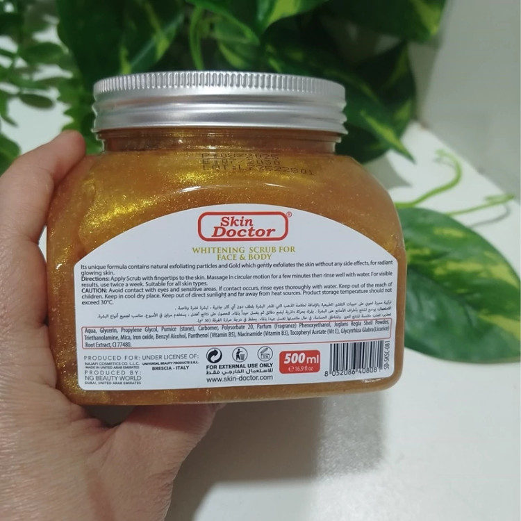 اسکراب شنی صورت و بدن طلا