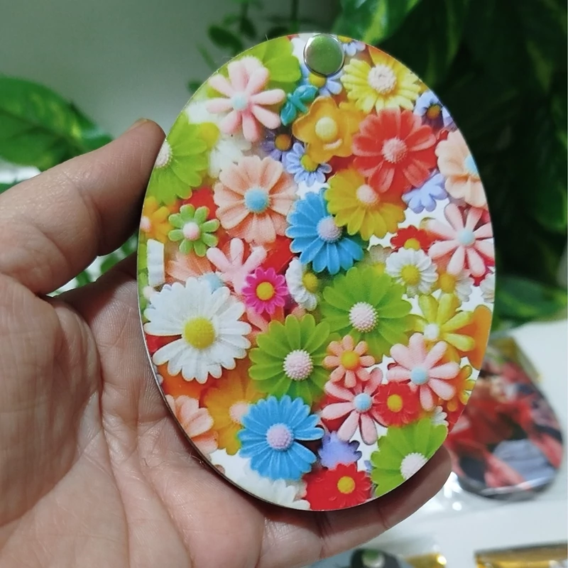 آینه چوبی کیفی طرح بیضی